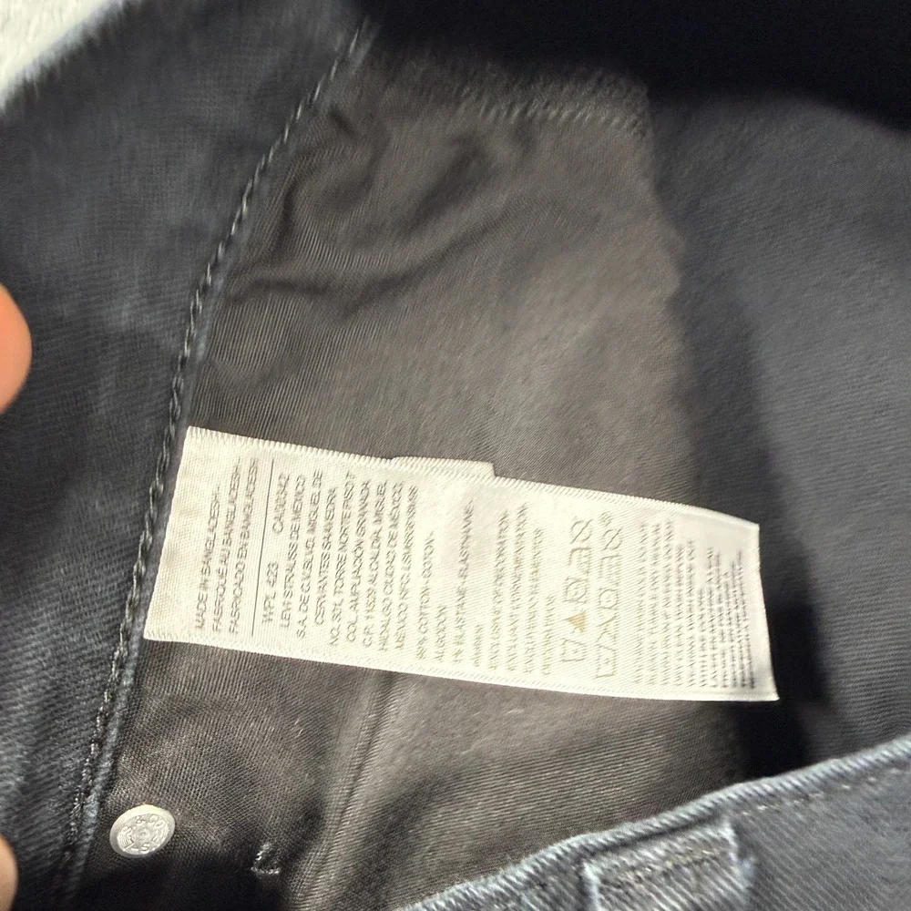 Levi Strauss Signature Pants Mens 32x30 Black Carpenter Workwear Denim Jeans